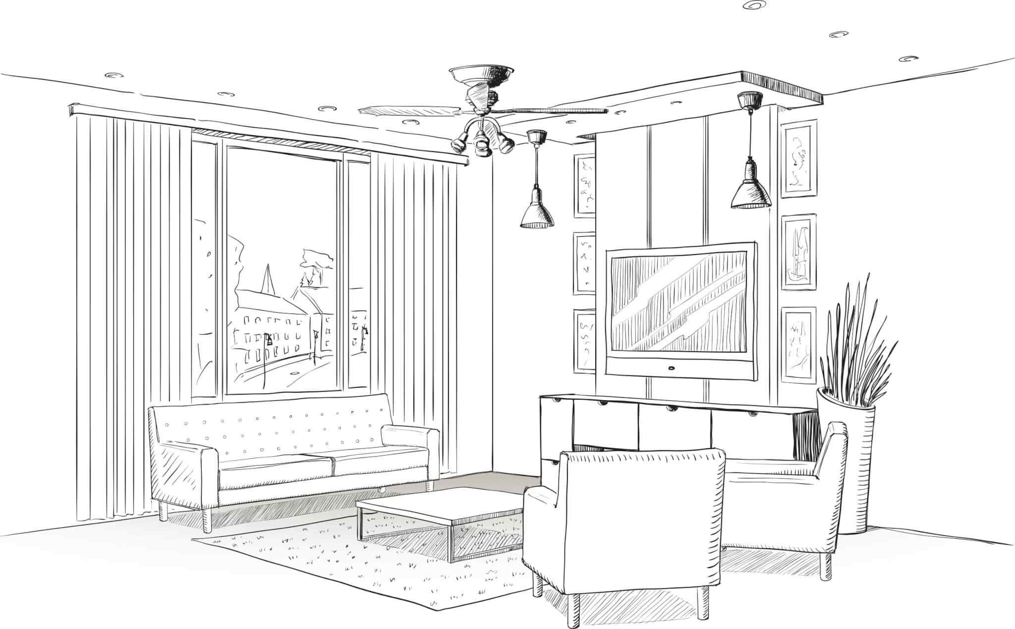 Interior Image Chair, sofa, light etc