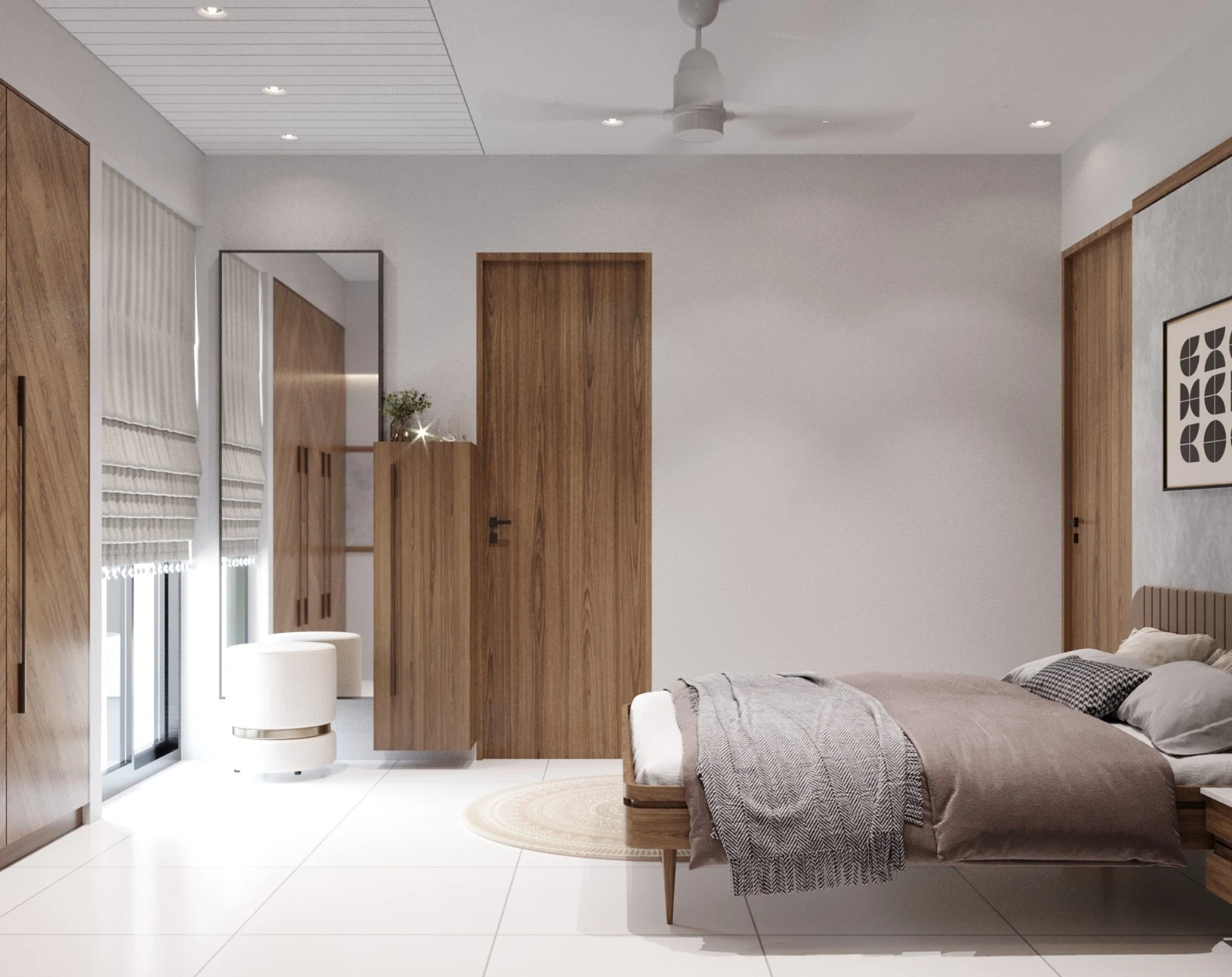 Minimal Luxury Bedroom Design with Neutral Color Theme