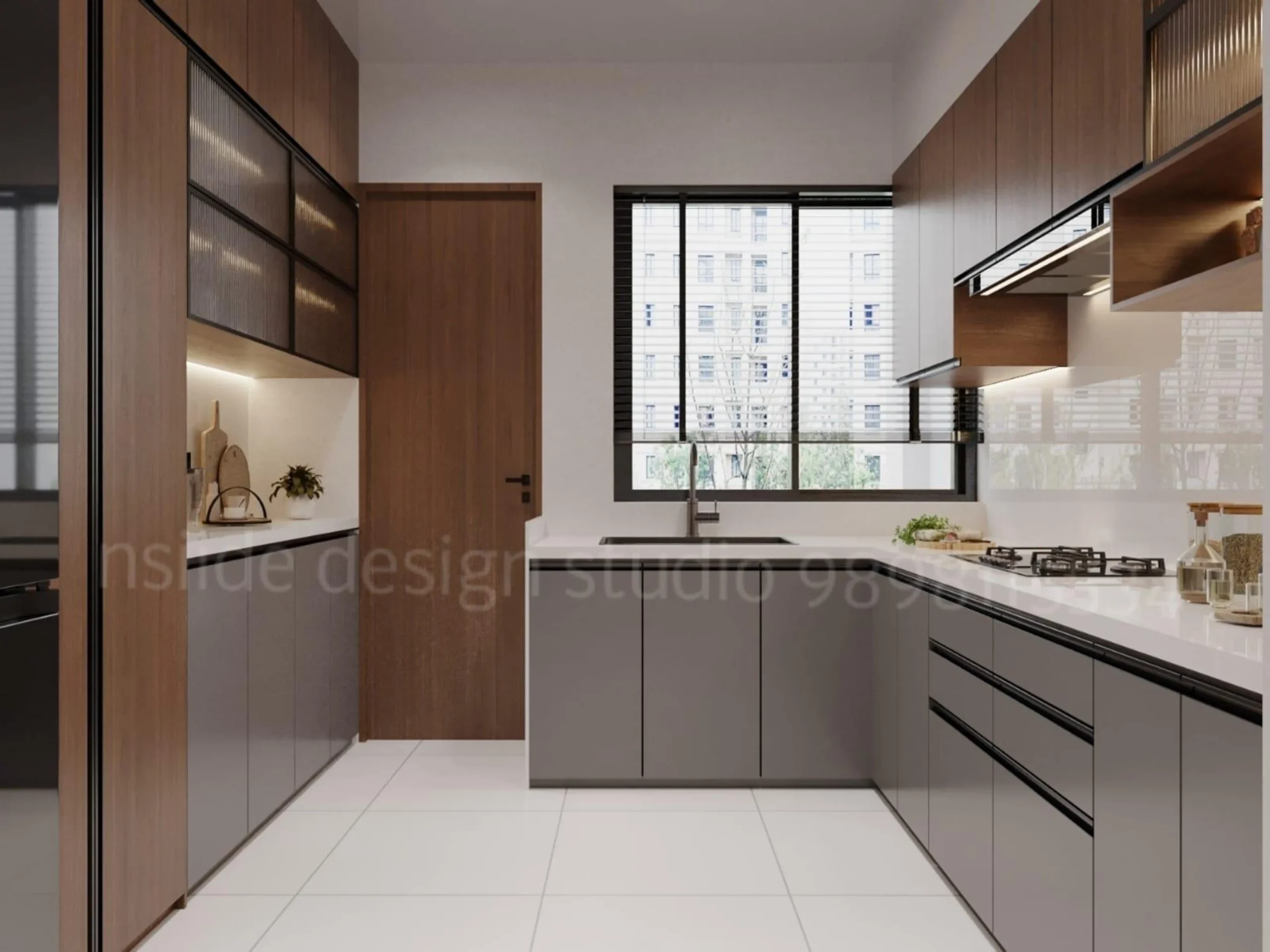Modern Wooden Modular Kitchen Design