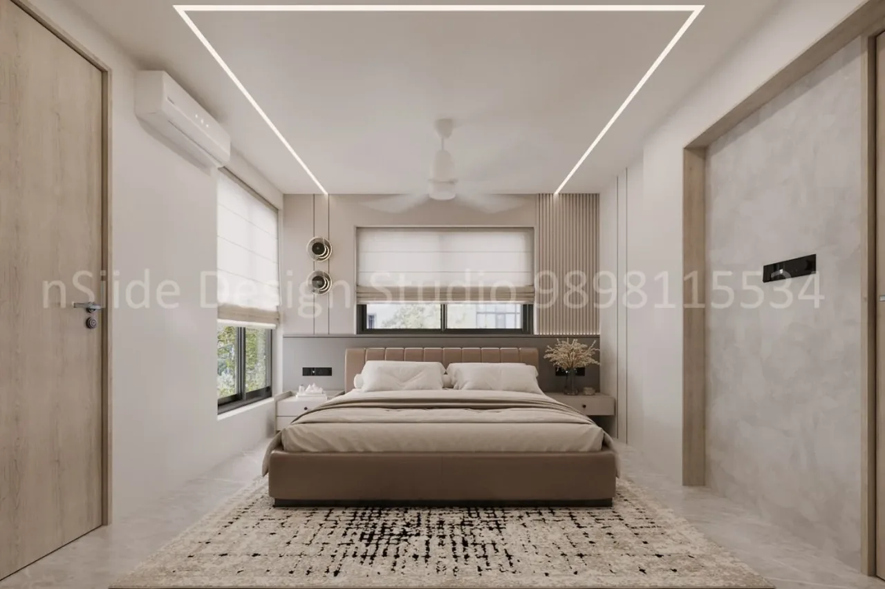 Entryway with Console and Circular Wall Lights