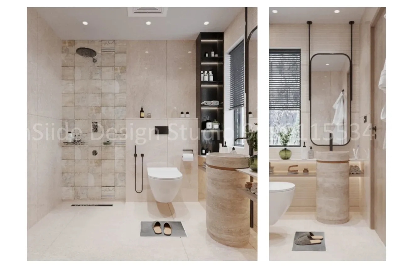 Living Room with Sectional Sofa and Wall Art