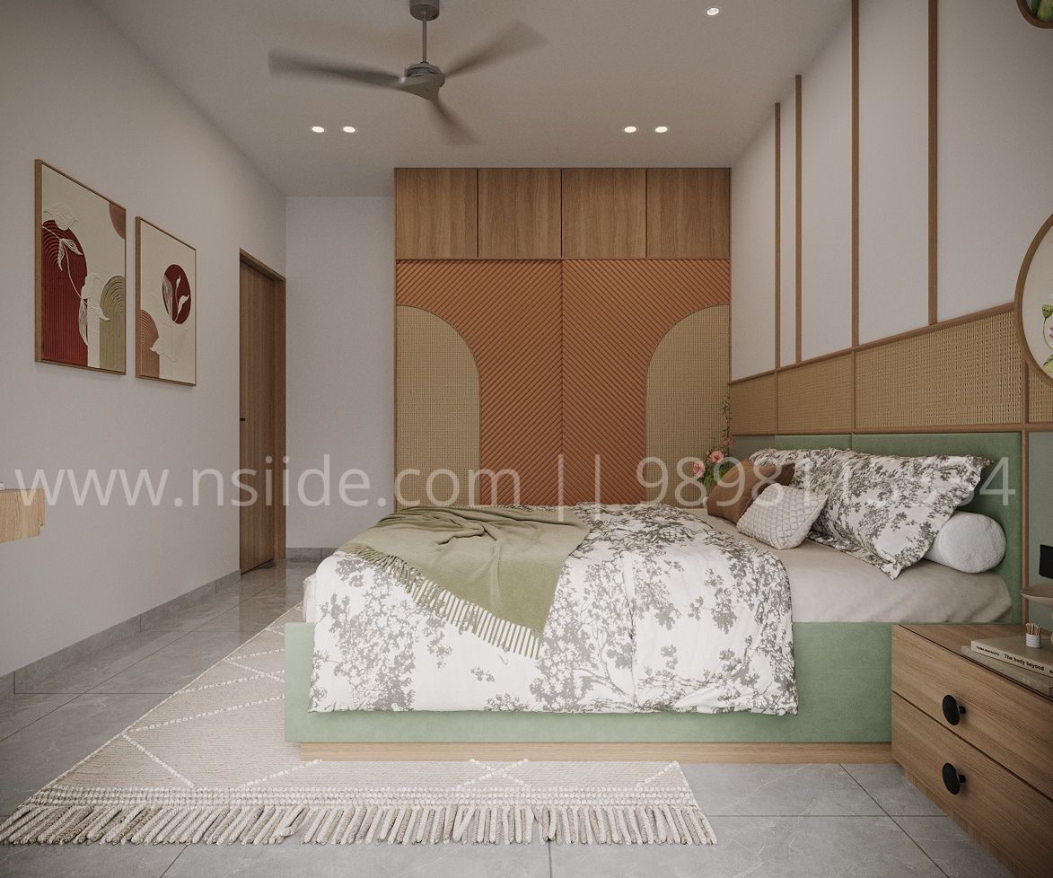 Interior modern bedroom wardrobe design